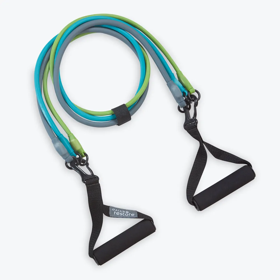 gaiam-3-in-1-resistance-band-kit-kit-bandes-tubulaires-3-r-sistances image 1