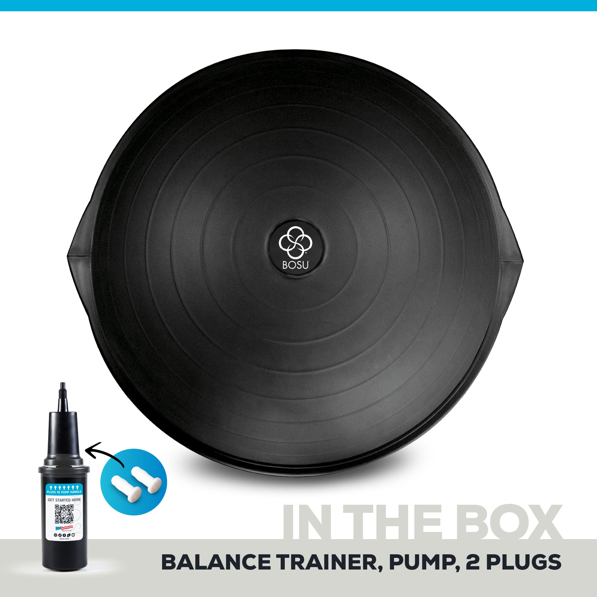 bosu-pro-balance-trainer-noir-mat-plateau-d-quilibre-pro image 3