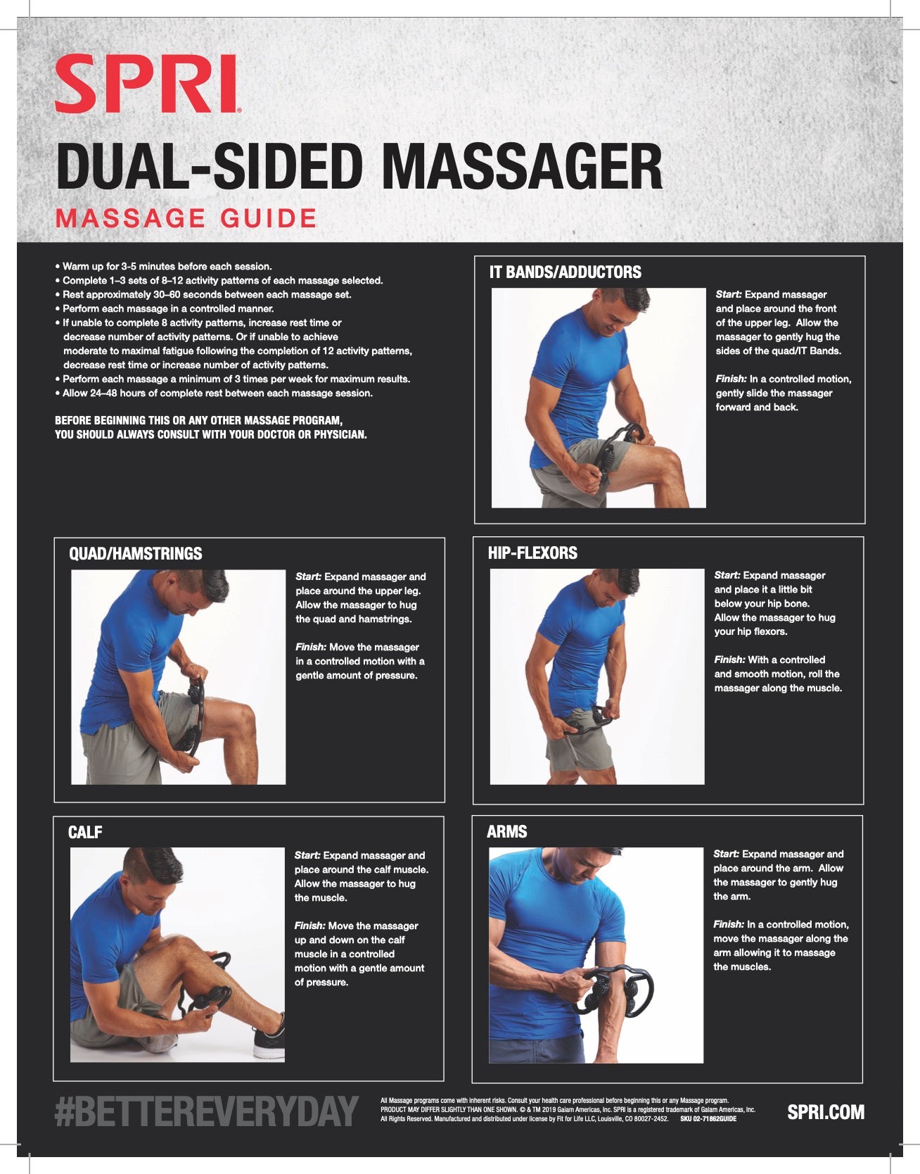 gaiam-dual-sided-leg-massager-masseur-de-jambes-double-face-4-rouleaux image 3