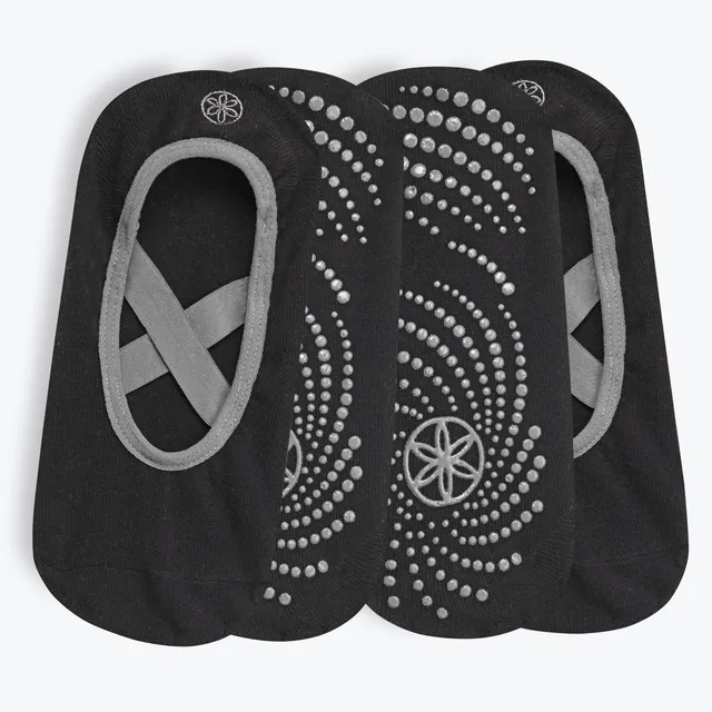gaiam-grippy-yoga-barre-socks-lot-de-2-chaussettes-antid-rapantes image 1