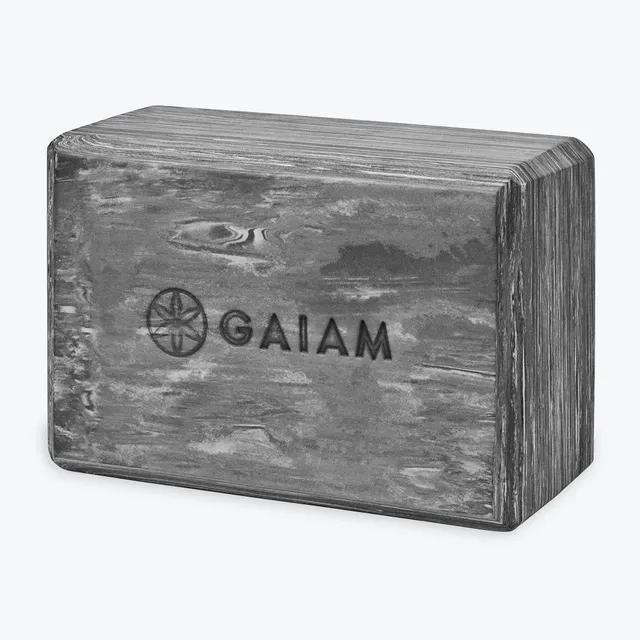 gaiam-marbled-yoga-block-bloc-de-yoga-en-mousse image 1