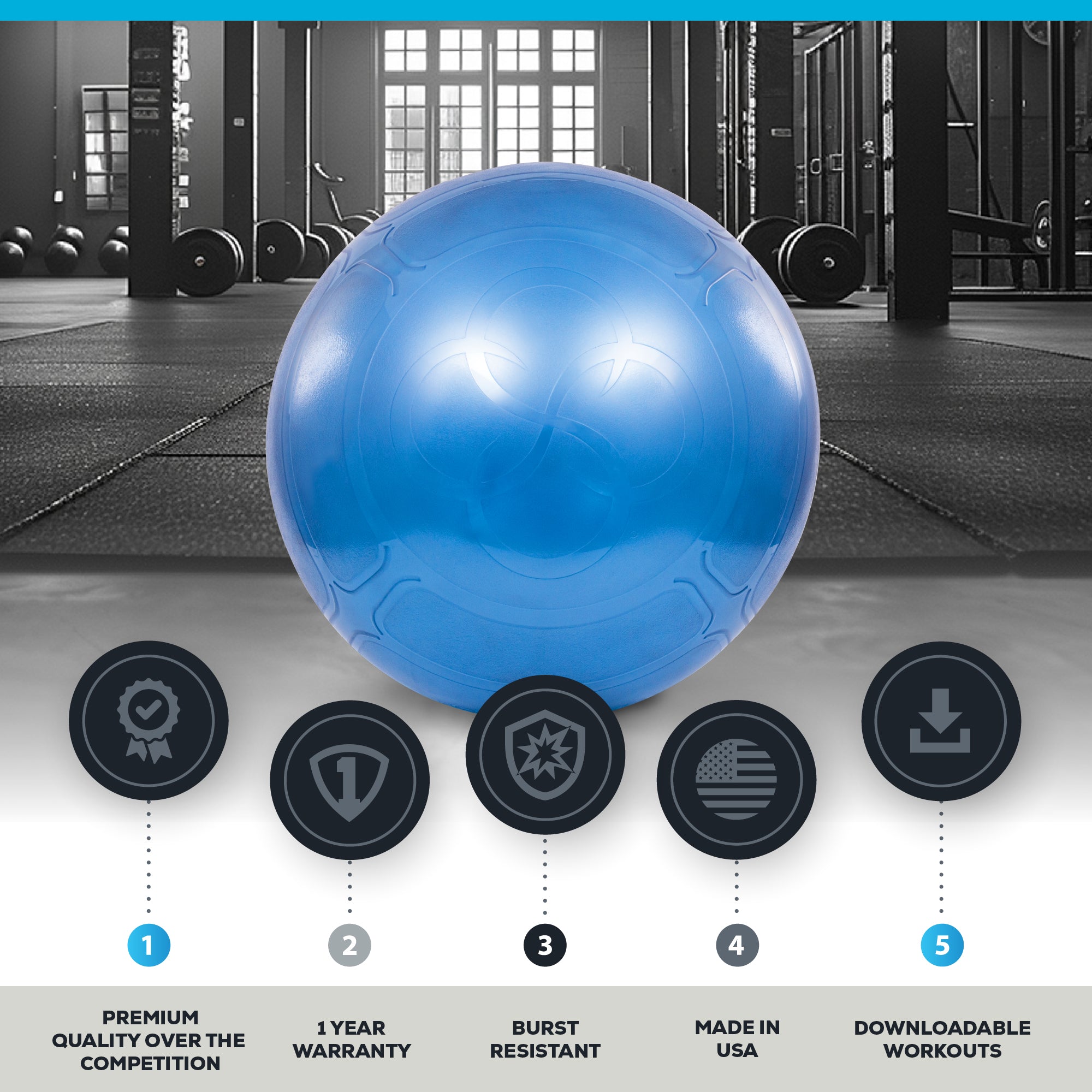 bosu-exercise-ball-65cm-ballon-d-exercice-premium image 2