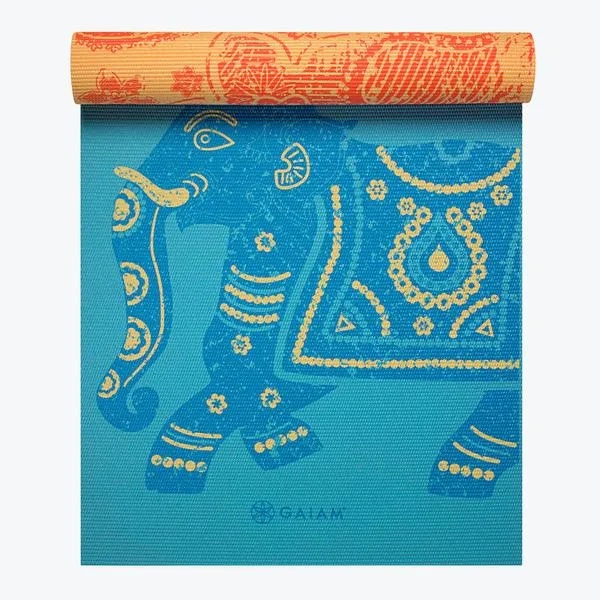 gaiam-reversible-elephant-yoga-mat-6mm-tapis-de-yoga-r-versible image 1