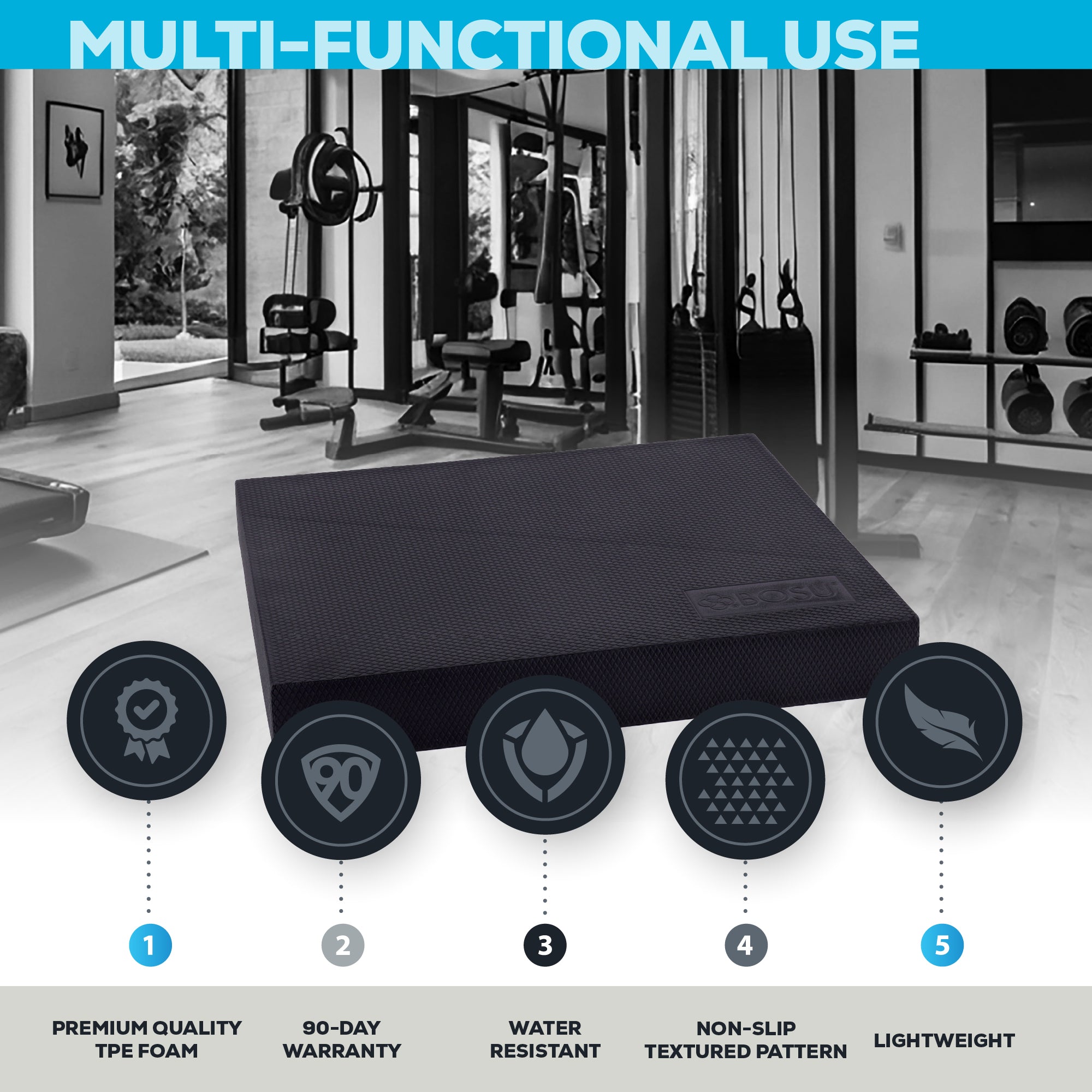 bosu-balance-pad-coussin-d-quilibre-en-mousse-tpe image 2