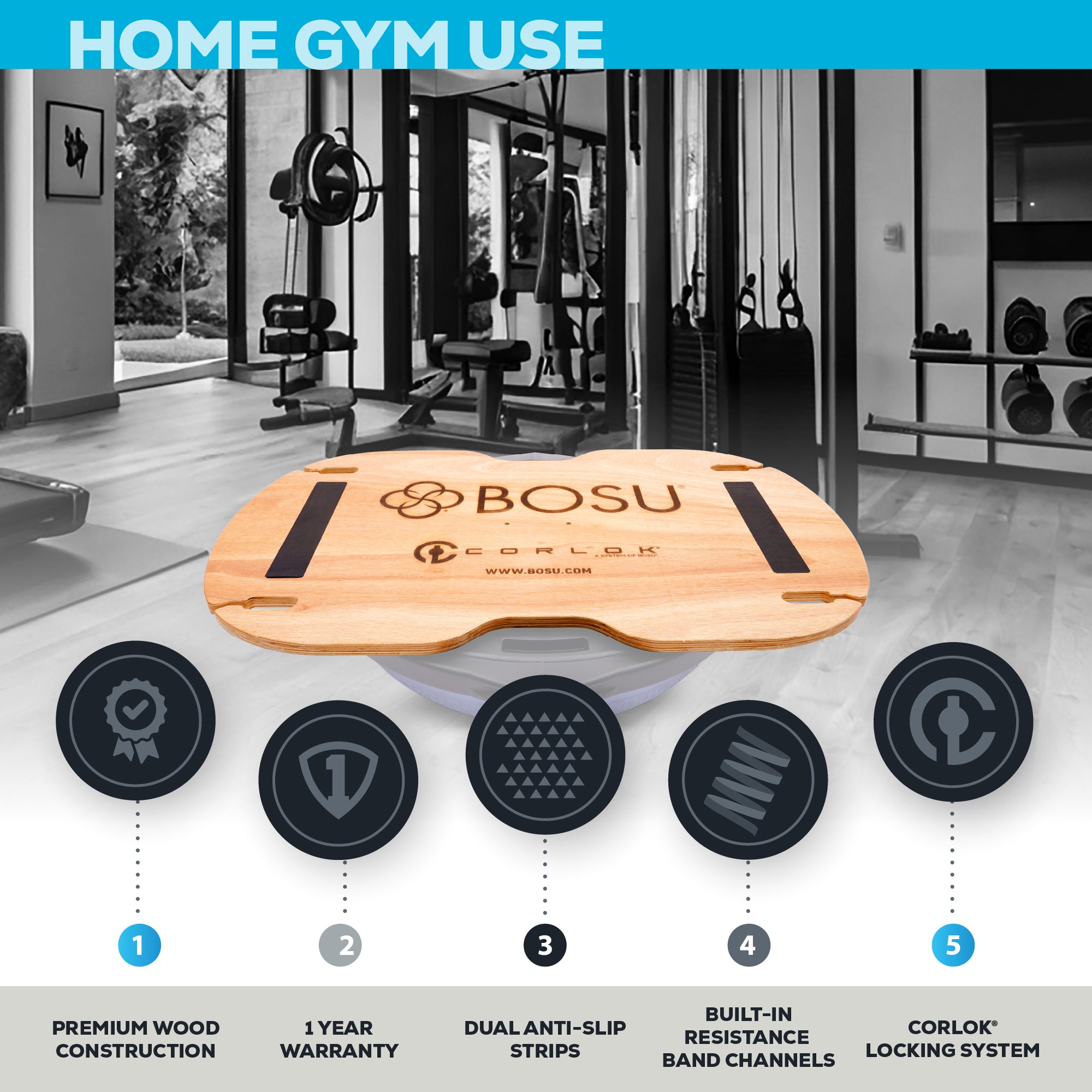 bosu-corlok-athletic-platform-plateforme-d-quilibre image 2