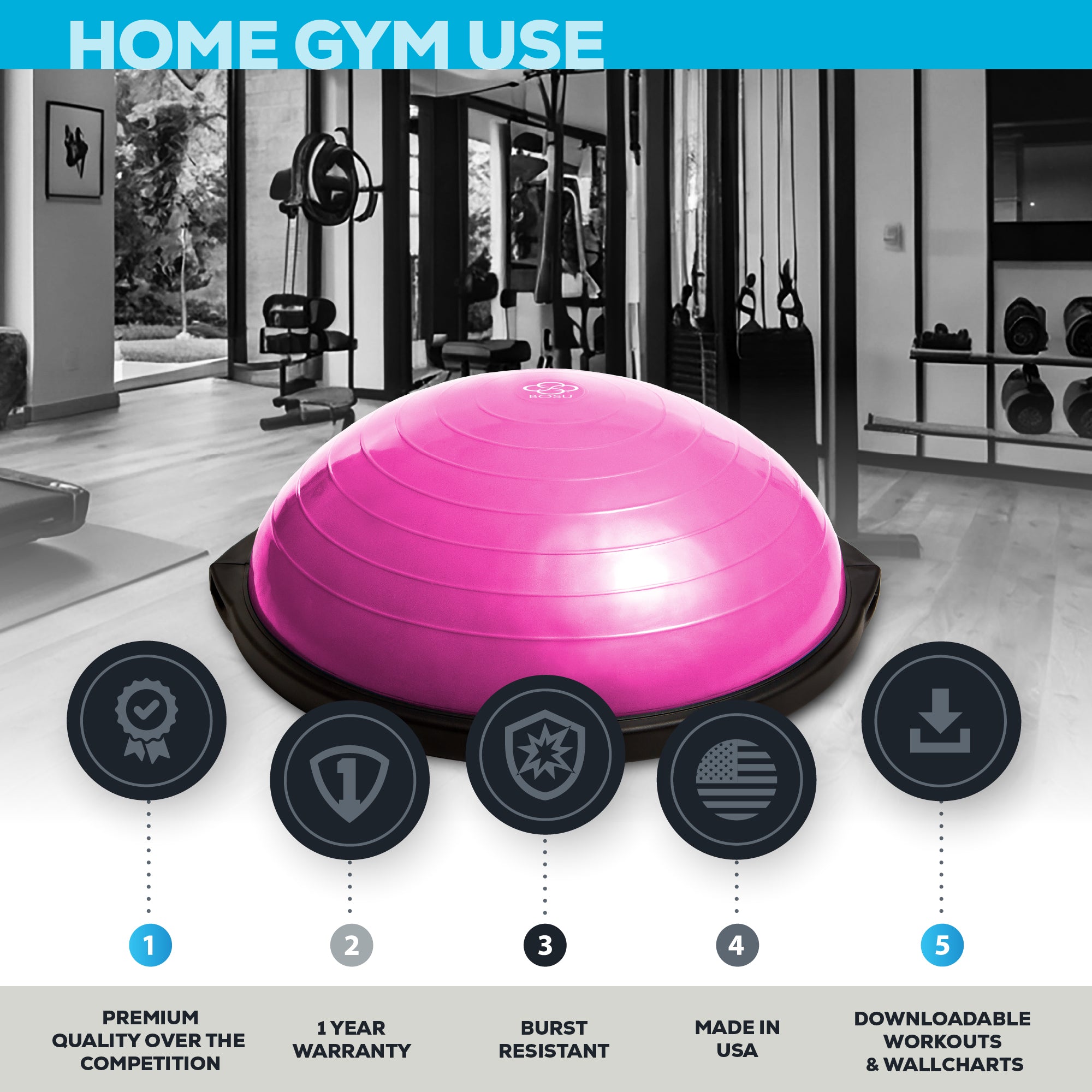bosu-home-balance-trainer-original-bleu image 2