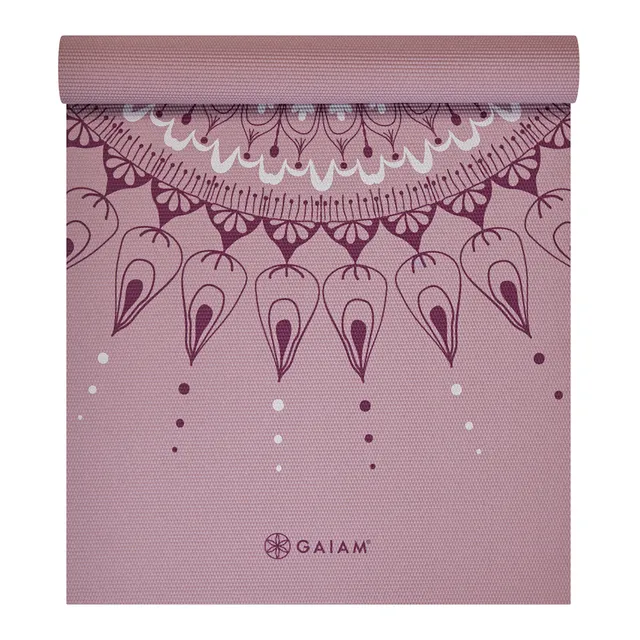 gaiam-here-now-yoga-mat-4mm-tapis-de-yoga-rose image 1