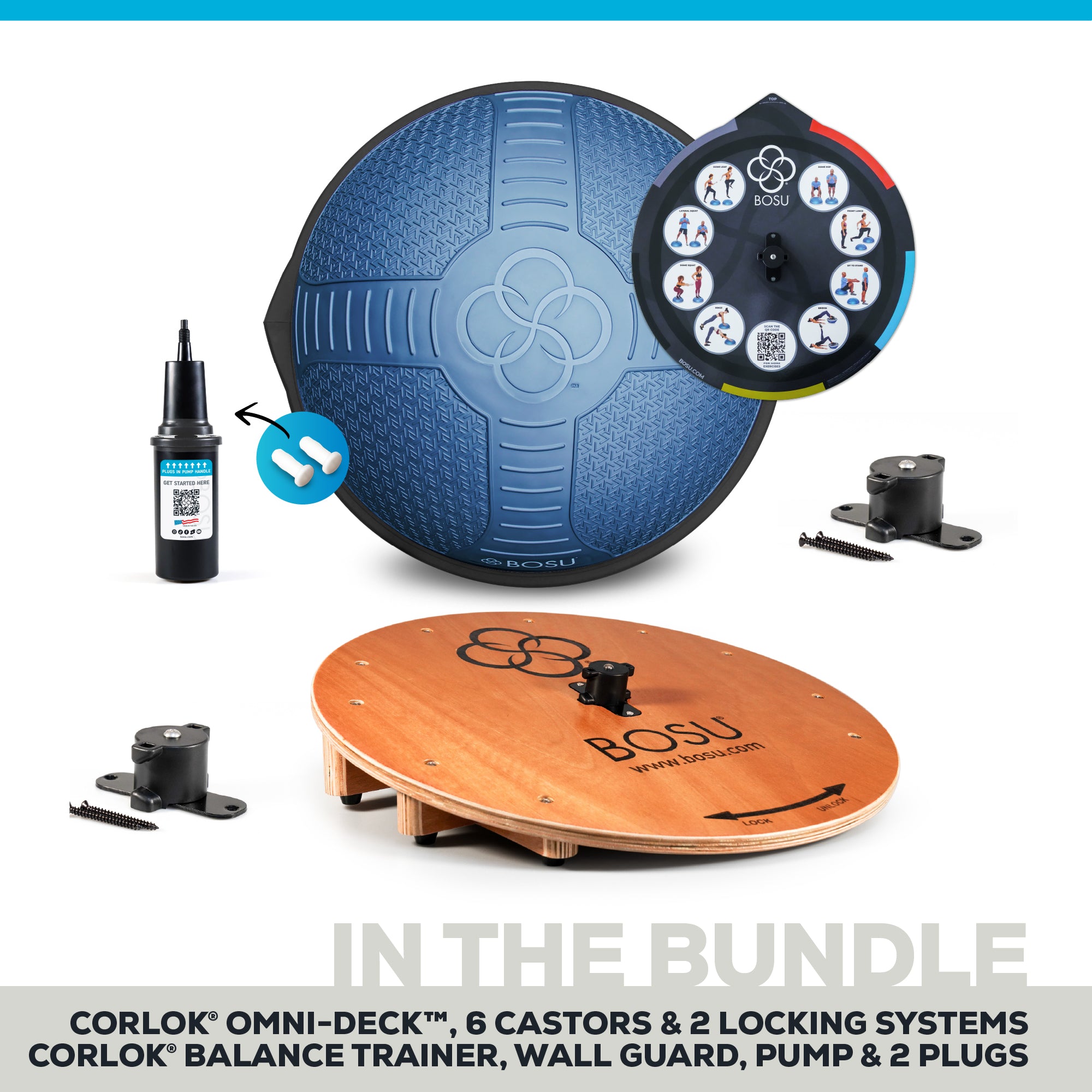 bosu-corlok-nexgen-home-balance-trainer-wedge-bundle image 3