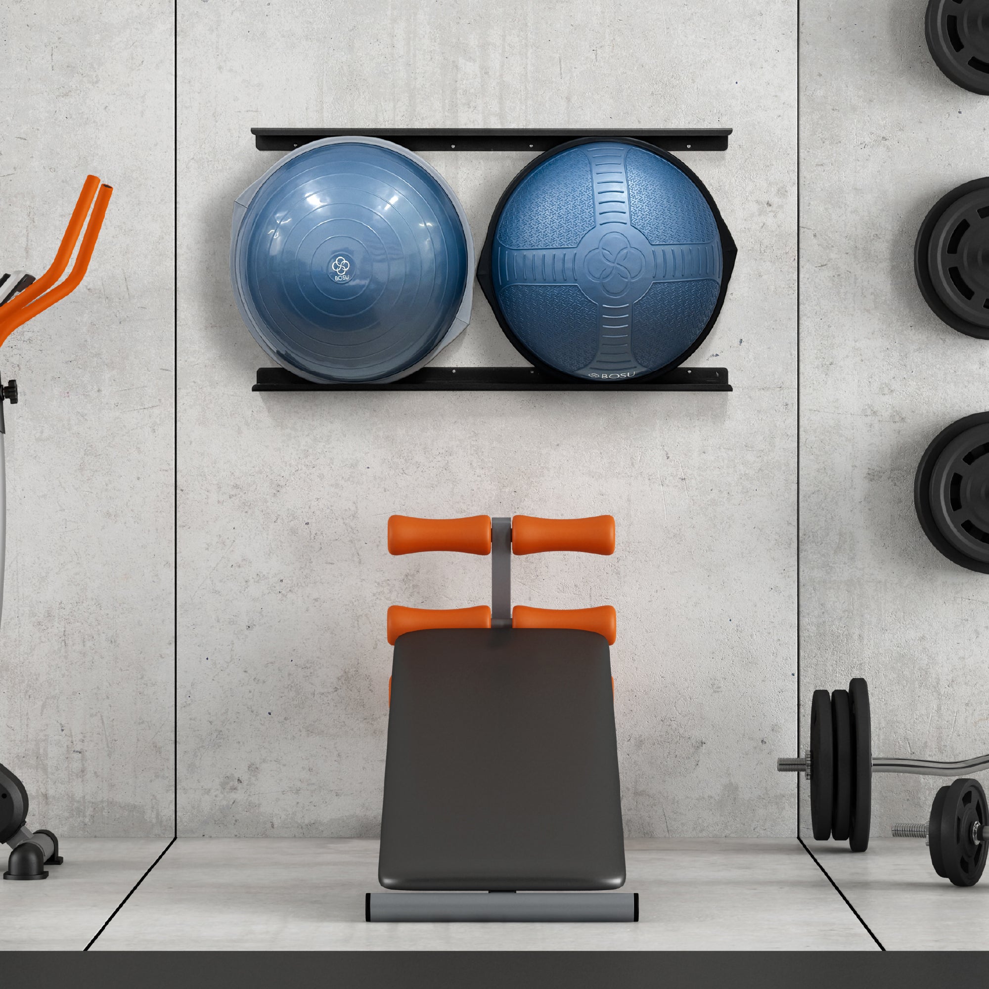 bosu-double-storage-balance-trainer-wall-bracket-support-mural-acier image 6