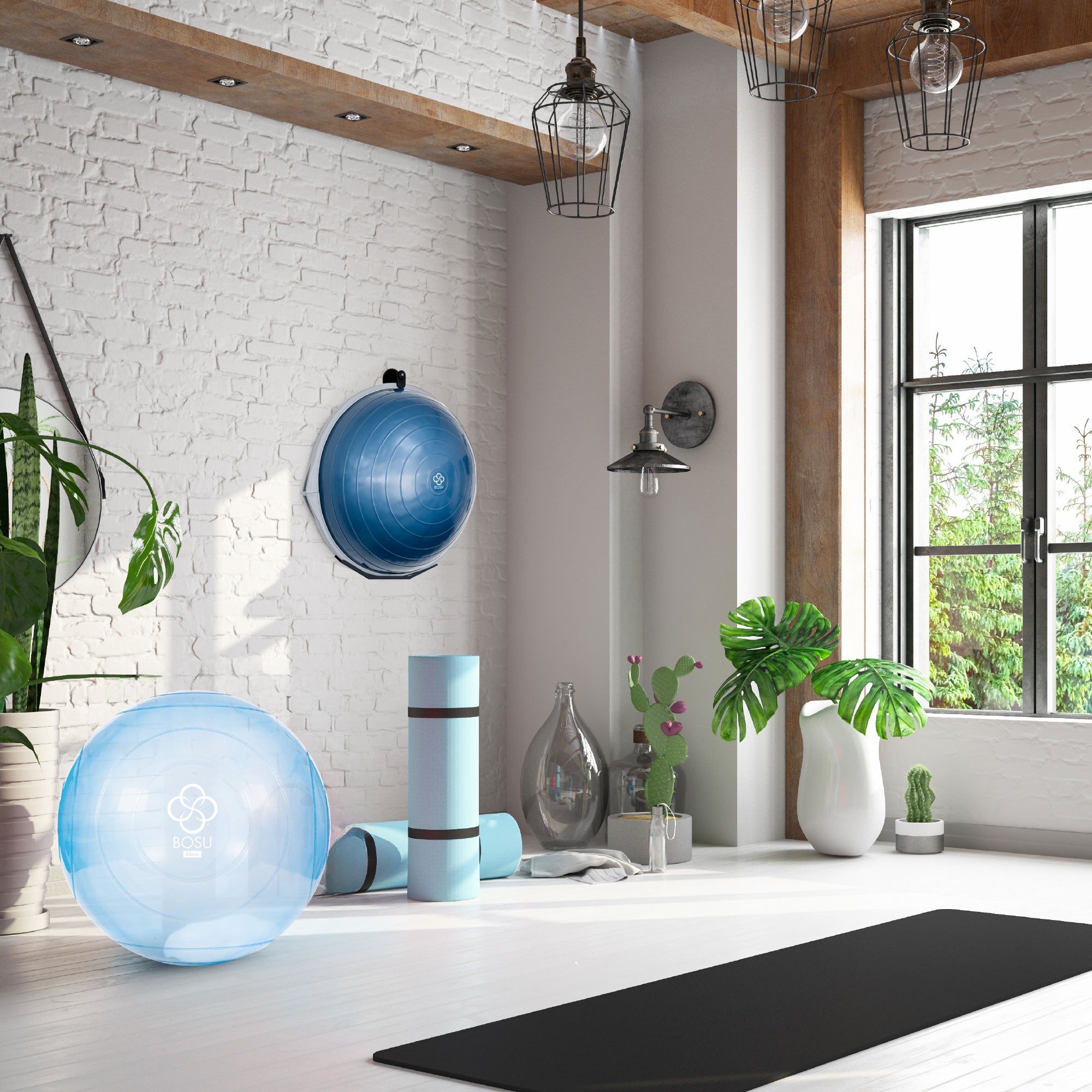 bosu-support-mural-simple-rangement-balance-trainer image 2