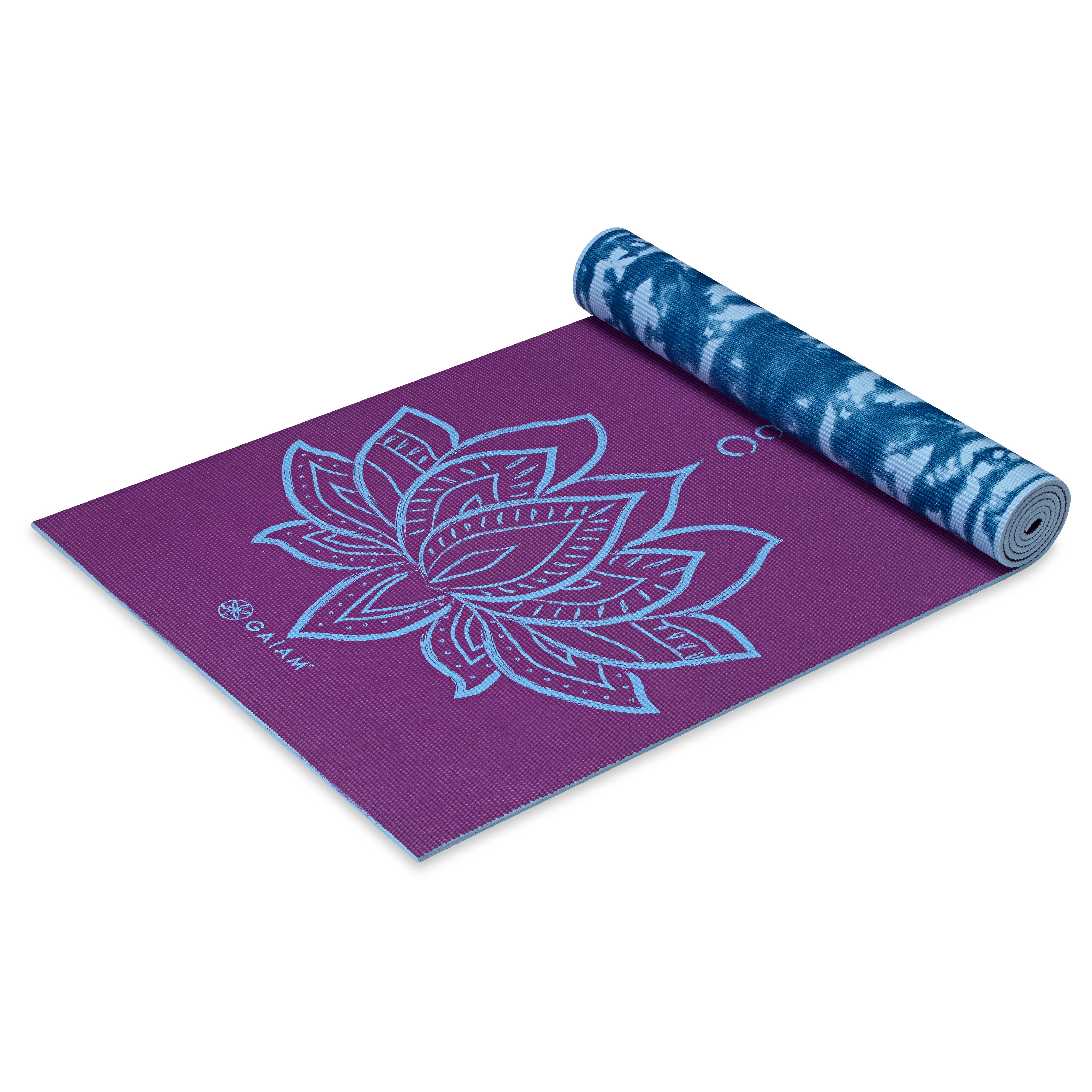 gaiam-reversible-purple-lotus-tapis-de-yoga-6mm image 2