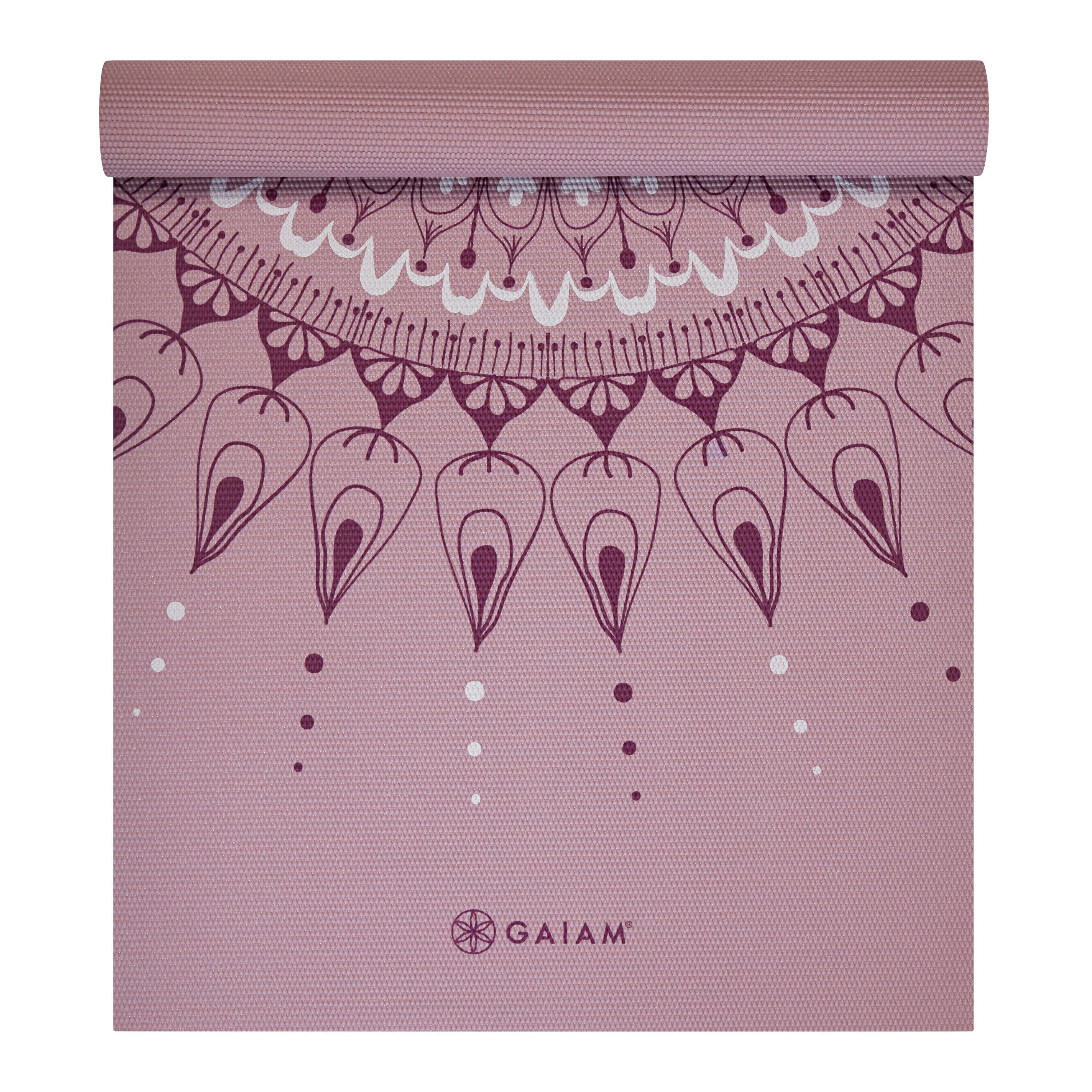 gaiam-here-now-yoga-mat-4mm-tapis-de-yoga-rose image 1