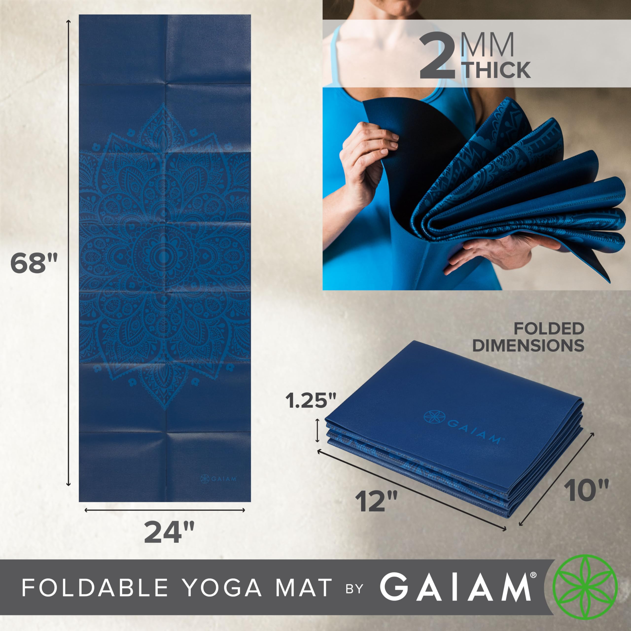 gaiam-tapis-de-yoga-pliable-voyage-2-mm-172-x-61-cm image 4