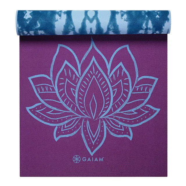 gaiam-reversible-purple-lotus-tapis-de-yoga-6mm image 1
