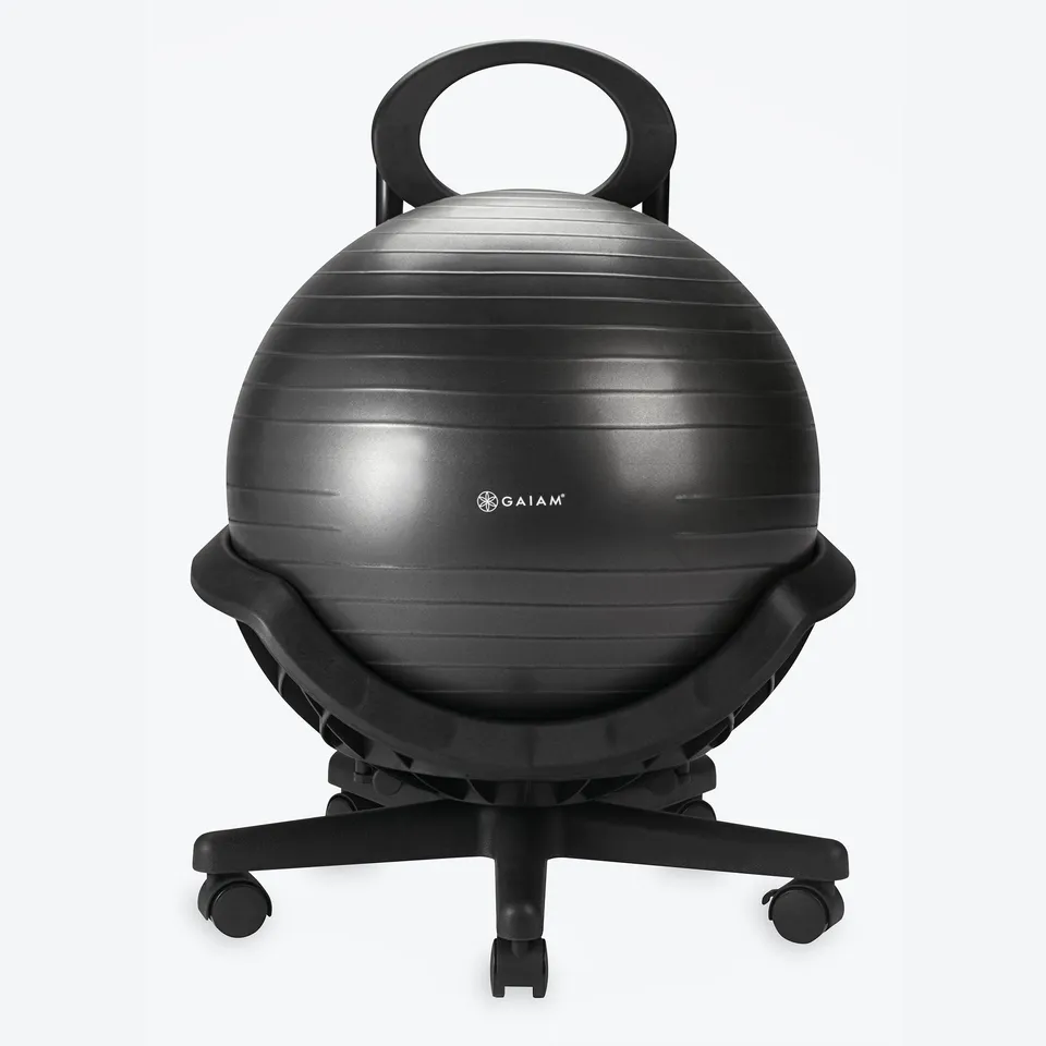 gaiam-ultimate-balance-ball-chair-chaise-ballon-ergonomique-avec-dossier image 1