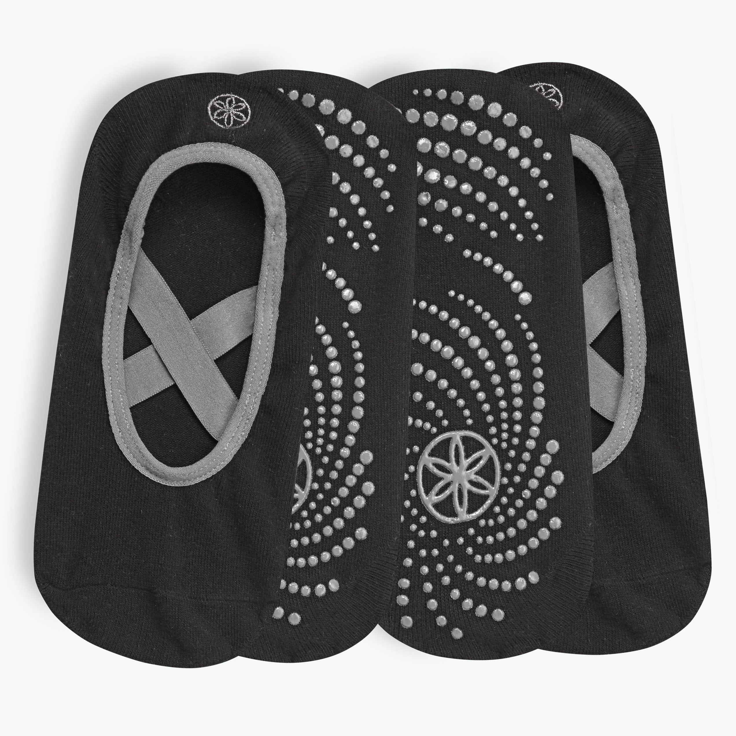 gaiam-grippy-yoga-barre-socks-lot-de-2-chaussettes-antid-rapantes image 1