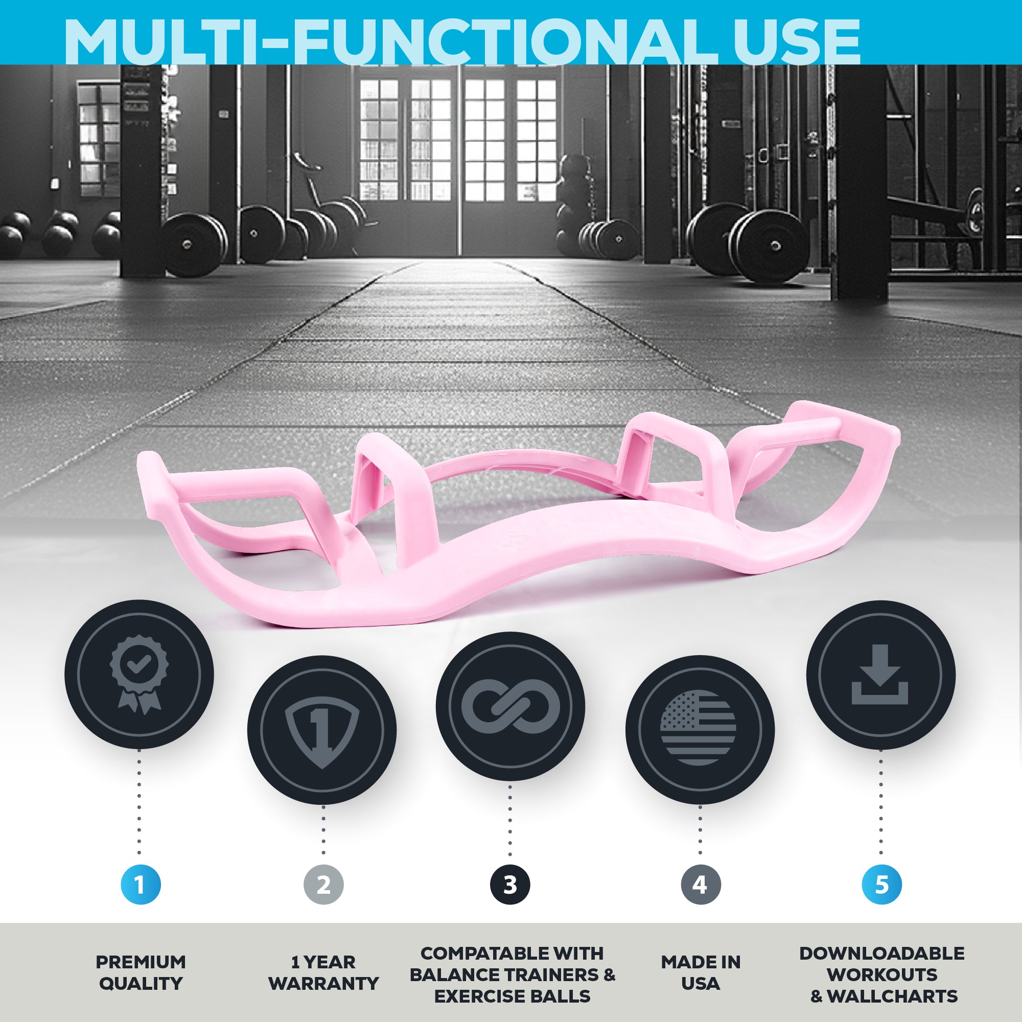 bosu-helm-push-up-bar-barre-de-pompes-rose-clair image 2