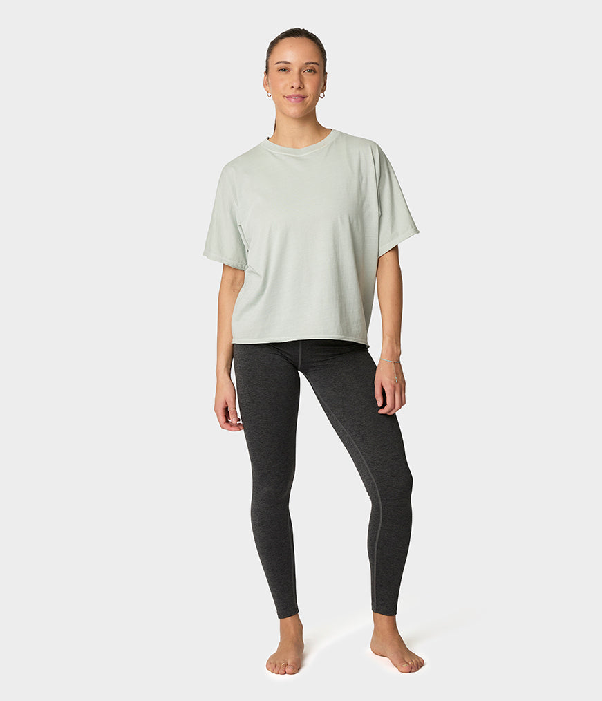 manduka-connection-t-shirt-femme-coton-bio-crop image 1