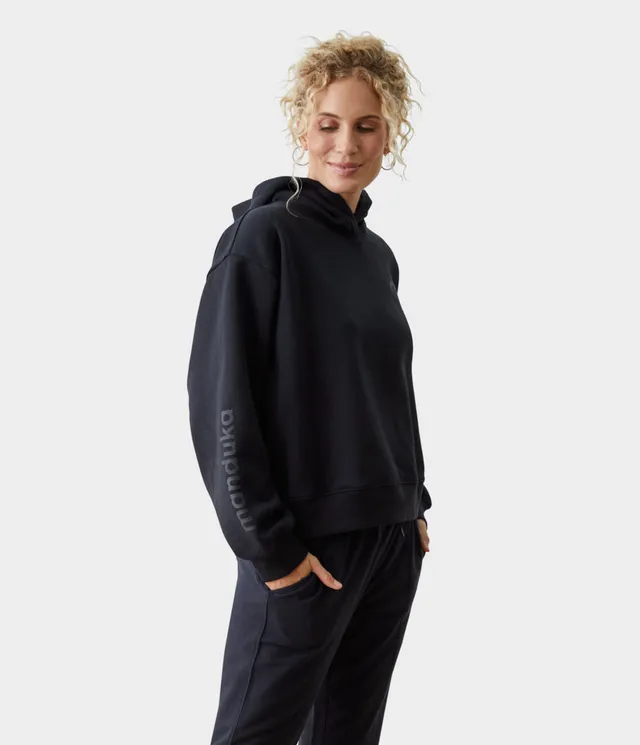 manduka-half-moon-hoodie-femme-polaire-bross-e-oversize image 1