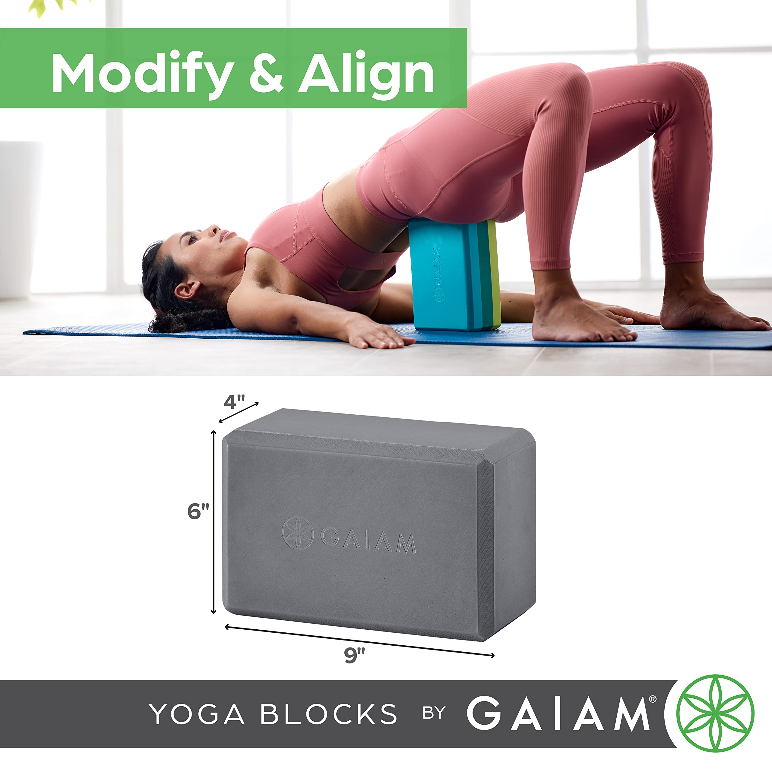 gaiam-bloc-de-yoga-mousse-eva-antid-rapant-22-9-x-15-2-x-10-2-cm image 7