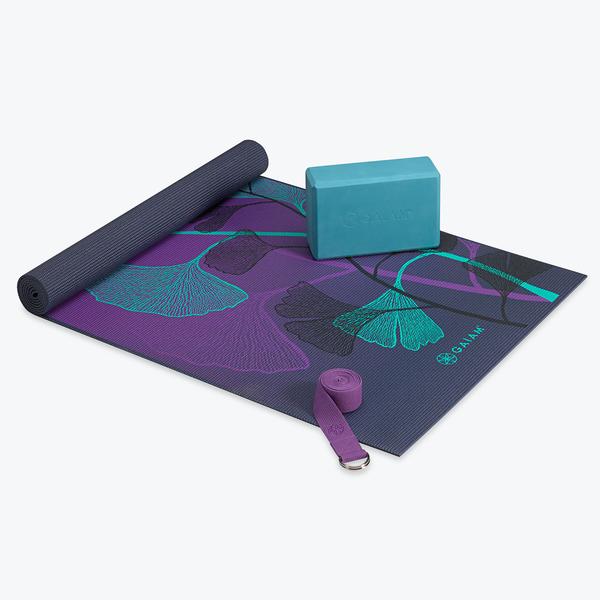 gaiam-yoga-for-beginners-kit-tapis-accessoires image 1