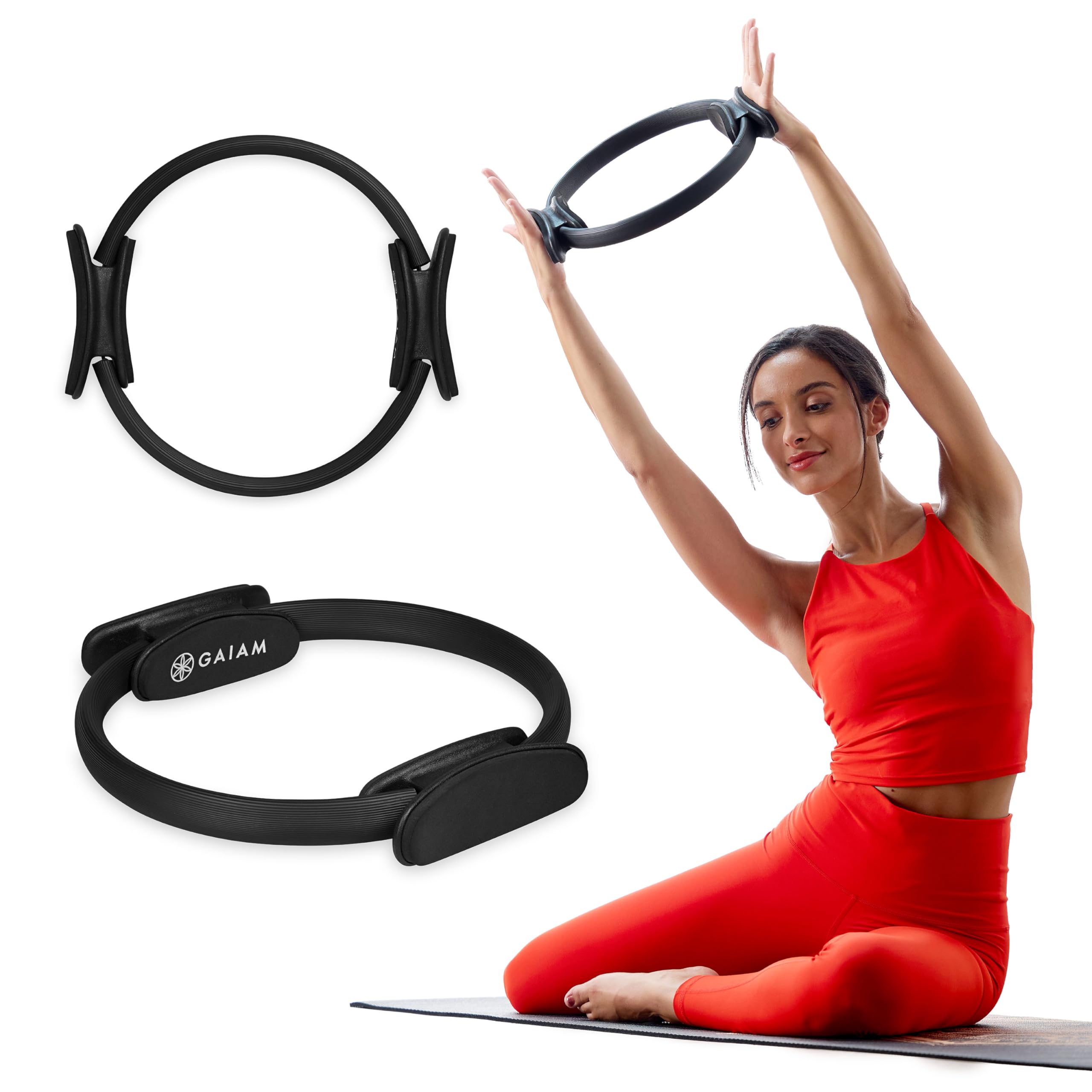 gaiam-fitness-circle-anneau-de-pilates-avec-poign-es-mousse image 1