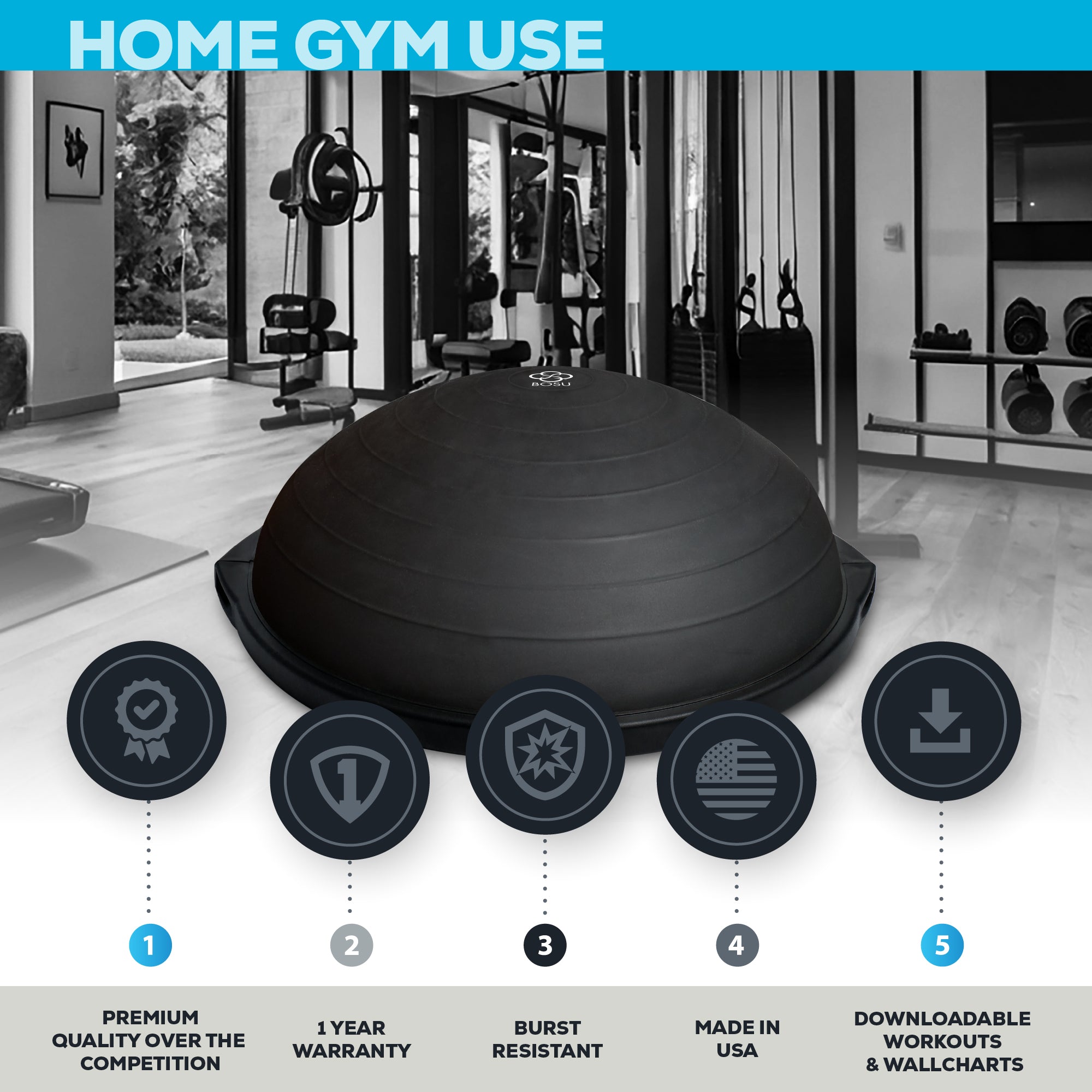 bosu-home-balance-trainer-noir-mat-d-me-d-quilibre image 2
